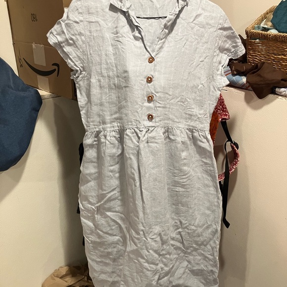 Pyne and Smith light blue linen dress - Picture 1 of 3